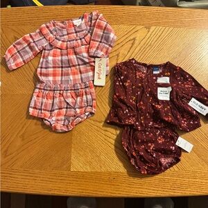 2-Piece Baby Girl’s sets. Cat & Jack and Old Navy.
